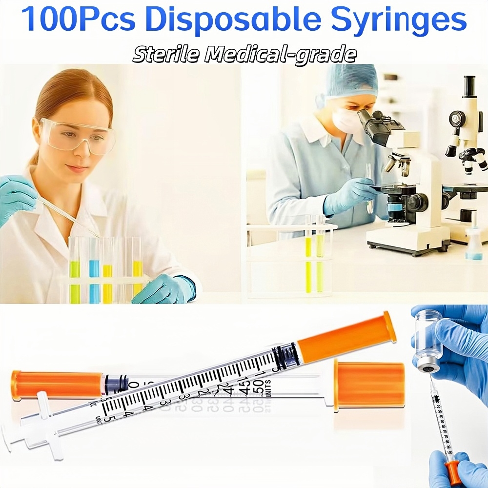ชุด 100 ชิ้น กระบอกฉีดยาแบบใช้ - Medical Labs บทวิจารณ์และราคา